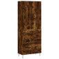 vidaXL Aparador alto madera contrachapada roble ahumado 69,5x34x180 cm vidaXL Aparador alto madera contrachapada roble ahumado 69,5x34x180 cm