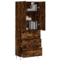vidaXL Aparador alto madera contrachapada roble ahumado 69,5x34x180 cm vidaXL Aparador alto madera contrachapada roble ahumado 69,5x34x180 cm