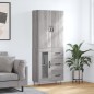 vidaXL Aparador alto madera contrachapada gris sonoma 69,5x34x180 cm vidaXL Aparador alto madera contrachapada gris sonoma 69,5x34x180 cm