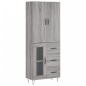 vidaXL Aparador alto madera contrachapada gris sonoma 69,5x34x180 cm vidaXL Aparador alto madera contrachapada gris sonoma 69,5x34x180 cm