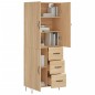vidaXL Aparador alto madera contrachapada color roble 69,5x34x180 cm vidaXL Aparador alto madera contrachapada color roble 69,5x34x180 cm