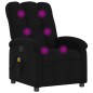 vidaXL Sillón reclinable de masaje de tela negro vidaXL Sillón reclinable de masaje de tela negro