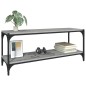 vidaXL Mueble para TV contrachapada y acero gris Sonoma 100x33x41 cm vidaXL Mueble para TV contrachapada y acero gris Sonoma 100x33x41 cm