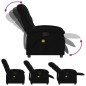 vidaXL Sillón reclinable de masaje de tela negro vidaXL Sillón reclinable de masaje de tela negro