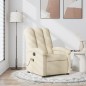 vidaXL Sillón de masaje reclinable de tela crema vidaXL Sillón de masaje reclinable de tela crema