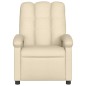 vidaXL Sillón de masaje reclinable de tela crema vidaXL Sillón de masaje reclinable de tela crema