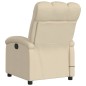 vidaXL Sillón de masaje reclinable de tela crema vidaXL Sillón de masaje reclinable de tela crema