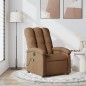 vidaXL Sillón reclinable con masaje de tela marrón vidaXL Sillón reclinable con masaje de tela marrón