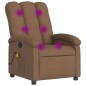 vidaXL Sillón reclinable con masaje de tela marrón vidaXL Sillón reclinable con masaje de tela marrón