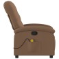 vidaXL Sillón reclinable con masaje de tela marrón vidaXL Sillón reclinable con masaje de tela marrón