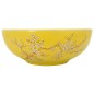 vidaXL Lavabo sobre encimera redondo cerámica blanco amarillo Φ41x14cm vidaXL Lavabo sobre encimera redondo cerámica blanco amarillo Φ41x14cm