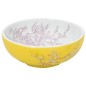 vidaXL Lavabo sobre encimera redondo cerámica blanco amarillo Φ41x14cm vidaXL Lavabo sobre encimera redondo cerámica blanco amarillo Φ41x14cm