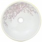vidaXL Lavabo sobre encimera redondo cerámica blanco amarillo Φ41x14cm vidaXL Lavabo sobre encimera redondo cerámica blanco amarillo Φ41x14cm