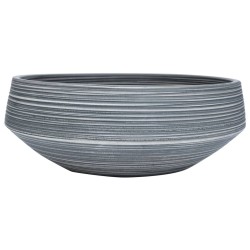 vidaXL Lavabo sobre encimera redondo cerámica gris Φ41x14 cm