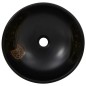 vidaXL Lavabo sobre encimera redondo cerámica negro Φ41x14 cm vidaXL Lavabo sobre encimera redondo cerámica negro Φ41x14 cm
