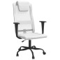 vidaXL Silla de oficina altura ajustable tela malla y cuero PE blanco vidaXL Silla de oficina altura ajustable tela malla y cuero PE blanco