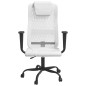 vidaXL Silla de oficina altura ajustable tela malla y cuero PE blanco vidaXL Silla de oficina altura ajustable tela malla y cuero PE blanco
