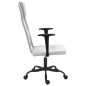 vidaXL Silla de oficina altura ajustable tela malla y cuero PE blanco vidaXL Silla de oficina altura ajustable tela malla y cuero PE blanco