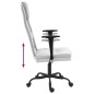 vidaXL Silla de oficina altura ajustable tela malla y cuero PE blanco vidaXL Silla de oficina altura ajustable tela malla y cuero PE blanco