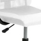 vidaXL Silla de oficina altura ajustable tela malla y cuero PE blanco vidaXL Silla de oficina altura ajustable tela malla y cuero PE blanco