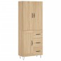 vidaXL Aparador alto madera contrachapada color roble 69,5x34x180 cm vidaXL Aparador alto madera contrachapada color roble 69,5x34x180 cm
