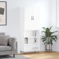 vidaXL Aparador alto madera contrachapada blanco brillo 69,5x34x180 cm vidaXL Aparador alto madera contrachapada blanco brillo 69,5x34x180 cm