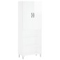 vidaXL Aparador alto madera contrachapada blanco brillo 69,5x34x180 cm vidaXL Aparador alto madera contrachapada blanco brillo 69,5x34x180 cm