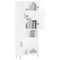 vidaXL Aparador alto madera contrachapada blanco brillo 69,5x34x180 cm vidaXL Aparador alto madera contrachapada blanco brillo 69,5x34x180 cm