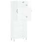vidaXL Aparador alto madera contrachapada blanco brillo 69,5x34x180 cm vidaXL Aparador alto madera contrachapada blanco brillo 69,5x34x180 cm