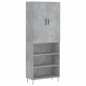 vidaXL Aparador alto madera contrachapada gris hormigón 69,5x34x180 cm vidaXL Aparador alto madera contrachapada gris hormigón 69,5x34x180 cm