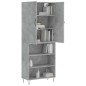 vidaXL Aparador alto madera contrachapada gris hormigón 69,5x34x180 cm vidaXL Aparador alto madera contrachapada gris hormigón 69,5x34x180 cm