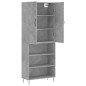 vidaXL Aparador alto madera contrachapada gris hormigón 69,5x34x180 cm vidaXL Aparador alto madera contrachapada gris hormigón 69,5x34x180 cm