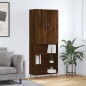 vidaXL Aparador alto madera contrachapada marrón roble 69,5x34x180 cm vidaXL Aparador alto madera contrachapada marrón roble 69,5x34x180 cm
