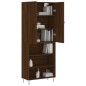 vidaXL Aparador alto madera contrachapada marrón roble 69,5x34x180 cm vidaXL Aparador alto madera contrachapada marrón roble 69,5x34x180 cm
