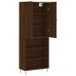 vidaXL Aparador alto madera contrachapada marrón roble 69,5x34x180 cm vidaXL Aparador alto madera contrachapada marrón roble 69,5x34x180 cm