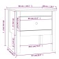 vidaXL Mesa auxiliar de madera maciza de pino marrón miel 50x50x49 cm