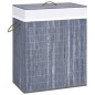 vidaXL Cesto de la ropa sucia de bambú 2 secciones gris 100 l vidaXL Cesto de la ropa sucia de bambú 2 secciones gris 100 l