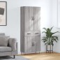 vidaXL Aparador alto madera contrachapada gris sonoma 69,5x34x180 cm vidaXL Aparador alto madera contrachapada gris sonoma 69,5x34x180 cm
