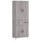 vidaXL Aparador alto madera contrachapada gris sonoma 69,5x34x180 cm vidaXL Aparador alto madera contrachapada gris sonoma 69,5x34x180 cm