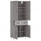 vidaXL Aparador alto madera contrachapada gris sonoma 69,5x34x180 cm vidaXL Aparador alto madera contrachapada gris sonoma 69,5x34x180 cm