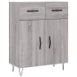 vidaXL Aparador alto madera contrachapada gris sonoma 69,5x34x180 cm vidaXL Aparador alto madera contrachapada gris sonoma 69,5x34x180 cm