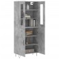 vidaXL Aparador alto madera contrachapada gris hormigón 69,5x34x180 cm vidaXL Aparador alto madera contrachapada gris hormigón 69,5x34x180 cm