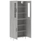 vidaXL Aparador alto madera contrachapada gris sonoma 69,5x34x180 cm vidaXL Aparador alto madera contrachapada gris sonoma 69,5x34x180 cm