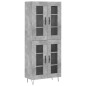 vidaXL Aparador alto madera contrachapada gris hormigón 69,5x34x180 cm vidaXL Aparador alto madera contrachapada gris hormigón 69,5x34x180 cm