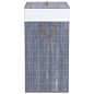 vidaXL Cesto de la ropa sucia de bambú 2 secciones gris 100 l vidaXL Cesto de la ropa sucia de bambú 2 secciones gris 100 l