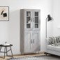vidaXL Aparador alto madera contrachapada gris sonoma 69,5x34x180 cm vidaXL Aparador alto madera contrachapada gris sonoma 69,5x34x180 cm