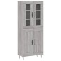 vidaXL Aparador alto madera contrachapada gris sonoma 69,5x34x180 cm vidaXL Aparador alto madera contrachapada gris sonoma 69,5x34x180 cm