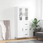 vidaXL Aparador alto madera contrachapada blanco brillo 69,5x34x180 cm vidaXL Aparador alto madera contrachapada blanco brillo 69,5x34x180 cm