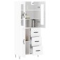 vidaXL Aparador alto madera contrachapada blanco brillo 69,5x34x180 cm vidaXL Aparador alto madera contrachapada blanco brillo 69,5x34x180 cm