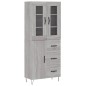 vidaXL Aparador alto madera contrachapada gris sonoma 69,5x34x180 cm vidaXL Aparador alto madera contrachapada gris sonoma 69,5x34x180 cm